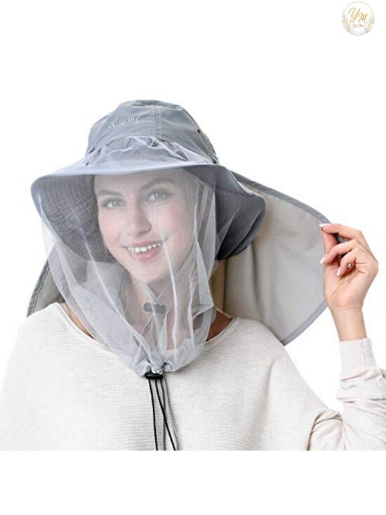 UPF 50+ Sun Hat with Removable Neck Flap, Water-Repellent Nylon Bucket Hat for main image 6